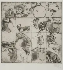 Delphi Fragments by Jörg Schmeisser, etching 13/25, sold Mar 2018