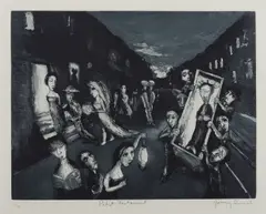 Petit Testament by Garry Shead, etching 11/75, sold Mar 2018