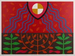 John Coburn, The Third Day: God Created the Earth, screenprint 42/50