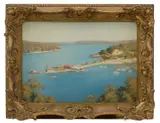 Carl Hampel, (Bay scene), possily The Spit, Sydney, Oil on canvas