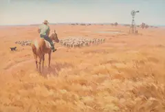Max Middleton, Droving, oil on canvas
