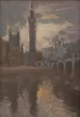 Isabel May Tweddle, London, Westminster, oil on board