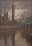 Isabel May Tweddle, London, Westminster, oil on board