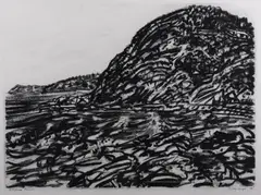 Cinema Point by Jan Senbergs, 1992, charcoal on paper, sold Mar 2018