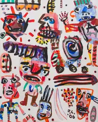 David Larwill, Clowns, 2006, oil on linen