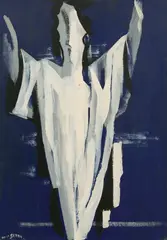 Composition by Ismael  González de la Serna, oil on paper on canvas, sold Mar 2018