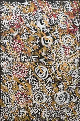Water Dreaming at Kalipinypa by Johnny Warangkula Tjupurrula, 1999, acrylic on linen, sold Feb 2018