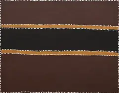 Rover Thomas, Road to Wyndam to see Paddy Jamintji, 1995, natural earth pigments on linen