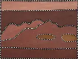Beerbee Mungnari, 14 Mile, 2003, natural earth pigments on canvas