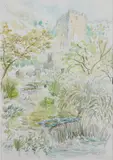 Nike Arrighi Borghese, (on view only in Sydney, items to be collected from Sydney at purchasers expense), watercolour and pencil on paper