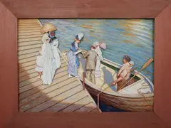 (on view only in Sydney, items to be collected from Sydney at purchasers expense) by Peter Baka, oil and wood relief, sold Dec 2017