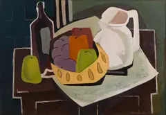 Still Life with Fruit by Bill Coleman, oil on board, sold Nov 2017