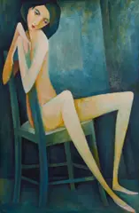 Woman Seated by Bill Coleman, oil on board, sold Nov 2017