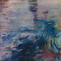 Liz Cuming, Hawkesbury River, 1989, oil on canvas (diptych)