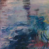 Liz Cuming, Hawkesbury River, 1989, oil on canvas (diptych)