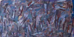 Roger Kemp, Untitled, gouache and acrylic on paper laid on canvas