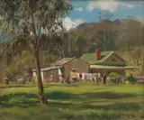 William Dargie, Country Washing Day, oil on board