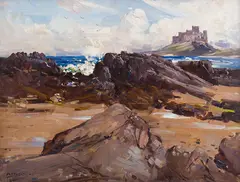 Arthur Streeton, Bamborough Castle, oil on canvas