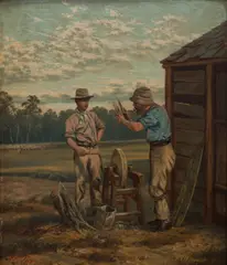James Alfred Turner, Sharpening the Blades, 1905, oil on board