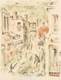 Mary Macqueen, Holiday Mood, Fitzroy c.1950's, lithograph ed. 2/19