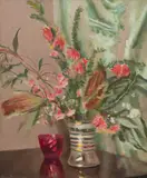 Alma Figuerola, Still Life, oil on board