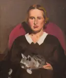 Alma Figuerola, Portrait of Carmen Figuerola, oil on canvas on board