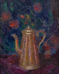 Sybil Craig, Coffee Pot, oil on board