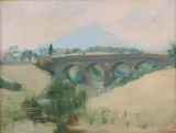 Norah Gurdon, Richmond Bridge, Tasmania, oil on canvas on board