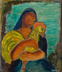 Guelda Pyke, Balinese Woman, c.1950, oil on board
