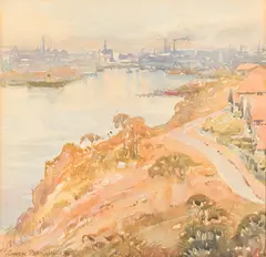 Gwen Barringer, (View of the Harbour), watercolour