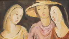 Gilda Gude, The Three Graces, oil on board