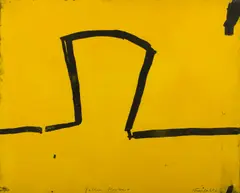 Yellow Portrait by Graeme Fransella, etching 6/10, sold Dec 2017
