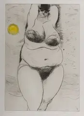 Noel Counihan, The Good Life, dry point etching 5/10