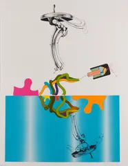Colin Lanceley, Cyclist's Circle, lithograph 7/25