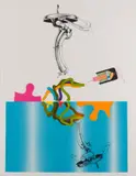 Colin Lanceley, Cyclist's Circle, lithograph 7/25
