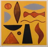 John Coburn, Jazz I, screenprint 2/30
