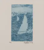 Lloyd Rees, Pat Corrigan Ex-Libris, etching 50/90
