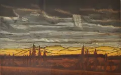 Jeff Makin, Barrington Twilight, etching 14/30
