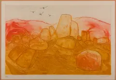 Untitled by Clifton Pugh, etching 23/30, sold Dec 2017