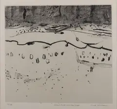 Fred Williams, Kelly's Creek Werribee Gorge, lithograph 39/50