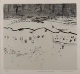 Fred Williams, Kelly's Creek Werribee Gorge, lithograph 39/50