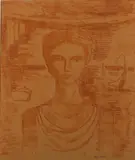 Rex Wood, Portugese Fisherwoman, monotype