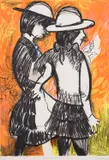 School Girls by Charles Blackman, screenprint 17/80, sold Sep 2017