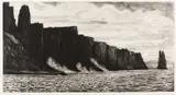 Jeff Makin, Cape Pillar, 2006, etching 30/50
