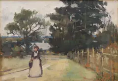 Alexander Colquhoun, Merry Stroll, oil on board