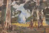 Walter Withers, Landscape, oil on canvas on board