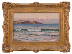 Seascape by Will Ashton, oil on canvas, sold Sep 2017
