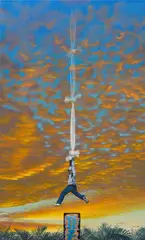 Hang Time by Joel Rea, 2006, oil on canvas, sold Sep 2017
