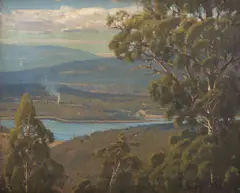 Robert Taylor-Ghee, River View, oil on canvas