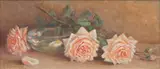 Horace Trenerry, Roses, oil on canvasboard